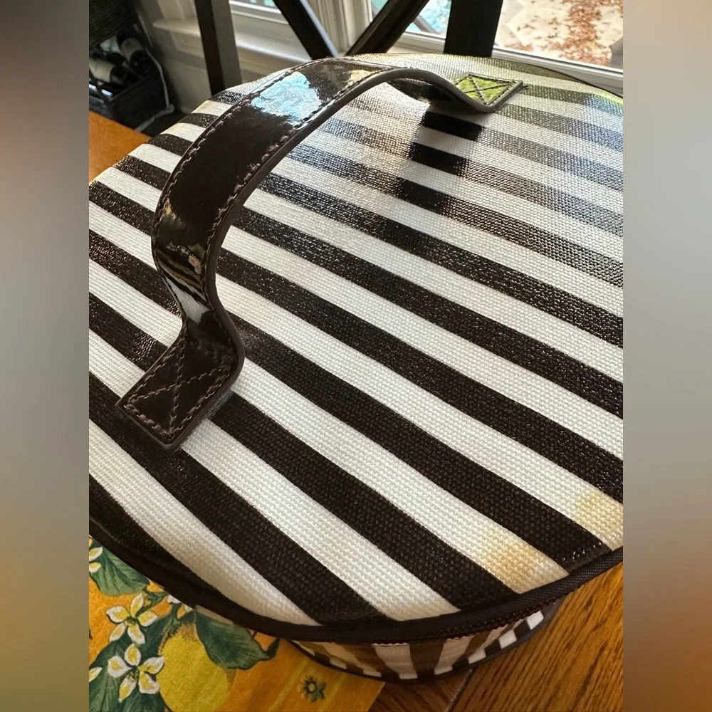 Henri Bendel Centennial Stripes Vintage Train Case Please Read